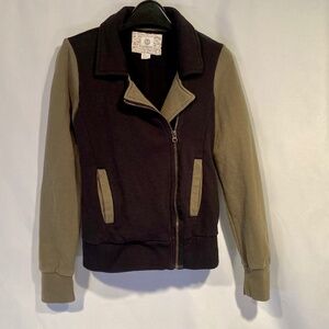 Element Zip Down Women’s Fitted Black and Green Jacket Size S/P